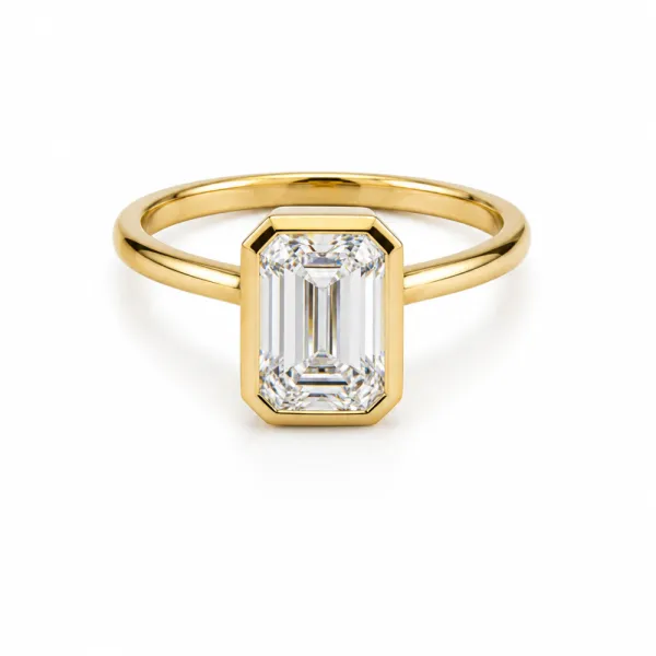 2.56CT EMERALD LAB DIAMOND SOLITAIRE — Ring | Eterna Jewels Austin TX