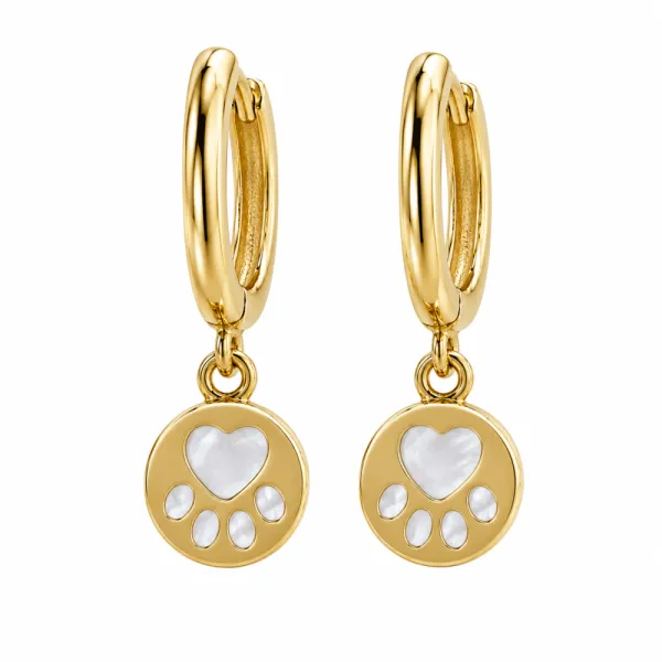 PAW CHARM HUGGIES — Earrings | Eterna Jewels Austin TX