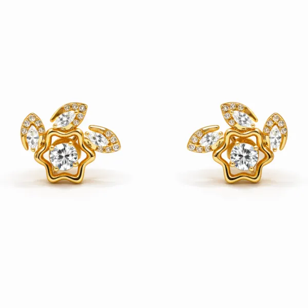 AQUA BLOOM STUDS — Earrings | Eterna Jewels Austin TX