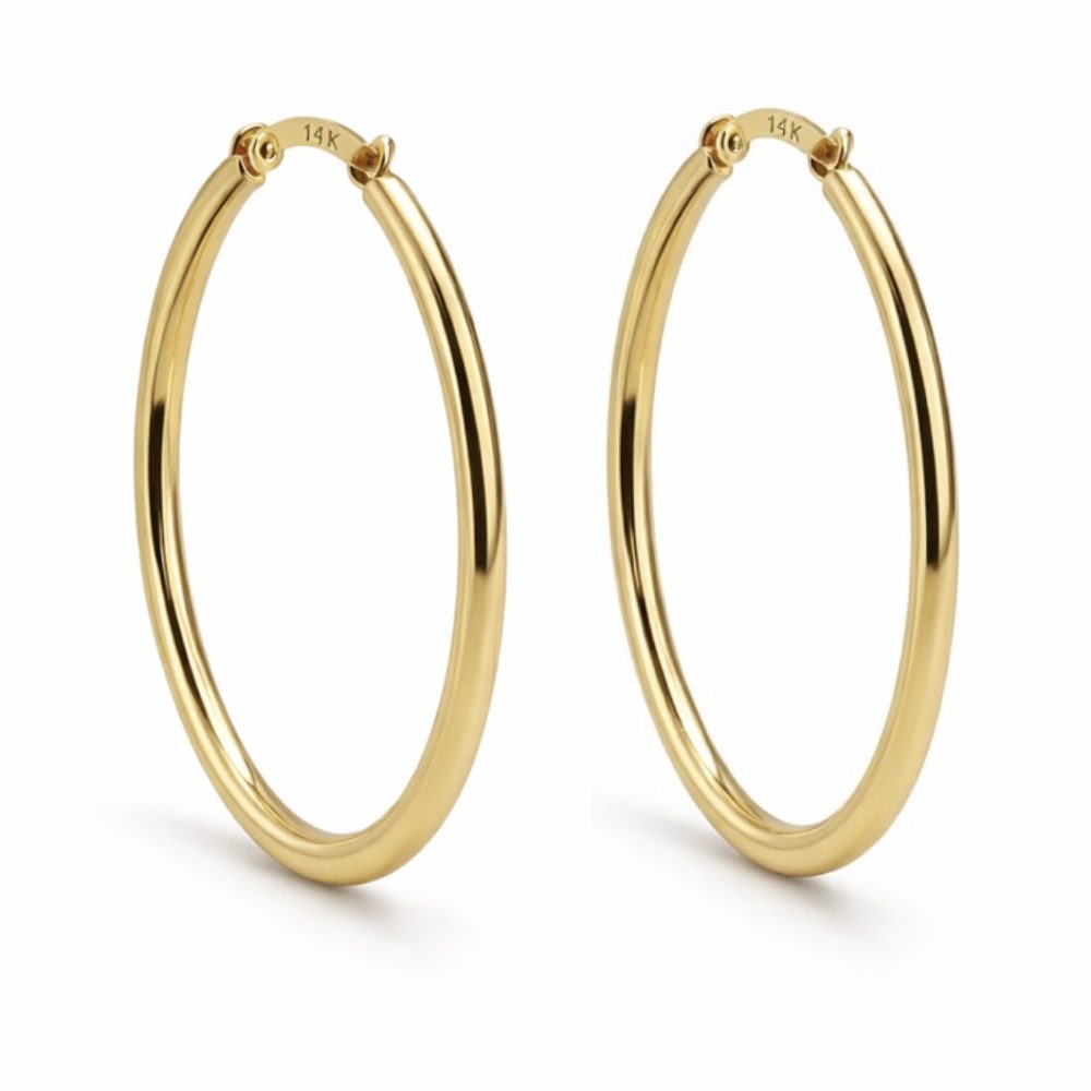 THIN OVAL HOOPS 10116 — Earrings | Eterna Jewels Austin TX