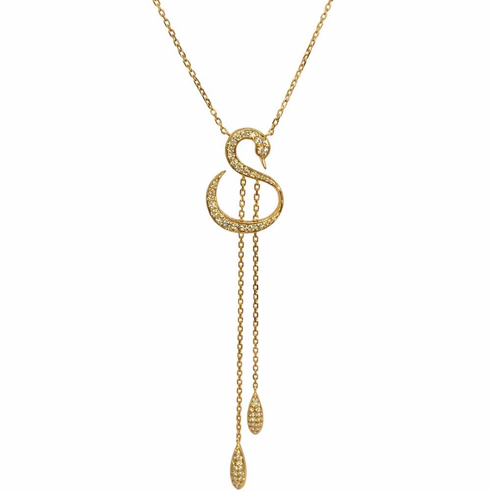 ETERNA SWAN CASCADE NECKLACE — Necklace | Eterna Jewels Austin TX