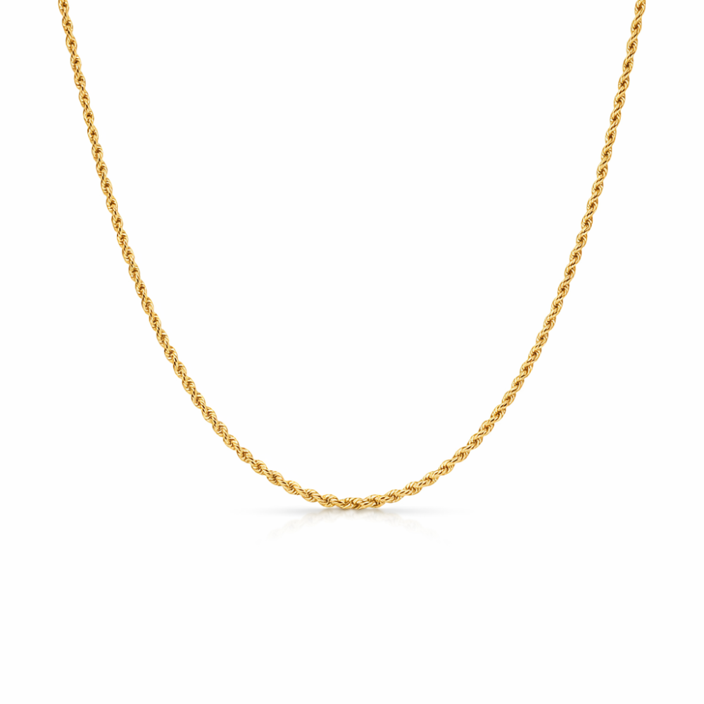 HOLLOW ROPE CHAIN 10127 — Necklace | Eterna Jewels Austin TX