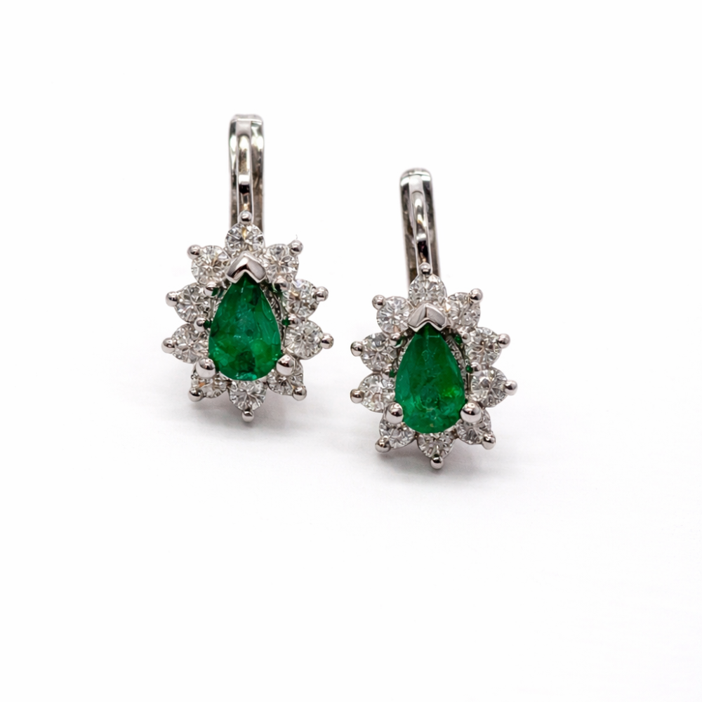 CALYPSA EMERALD EARRINGS — Ring | Eterna Jewels Austin TX