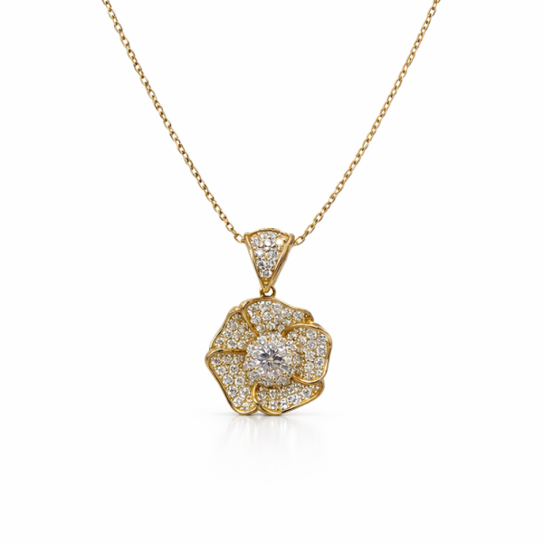 DAWN BLOSSOM DIAMOND NECKLACE — Necklace | Eterna Jewels Austin TX