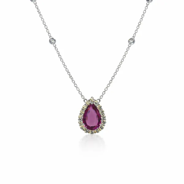 TEARDROP OF LOVE SAPPHIRE NECKLACE — Necklace | Eterna Jewels Austin TX