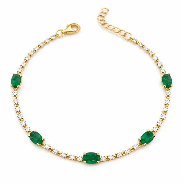 THE GREEN HORIZON EMERAD BRACELET — Bracelet | Eterna Jewels Austin TX