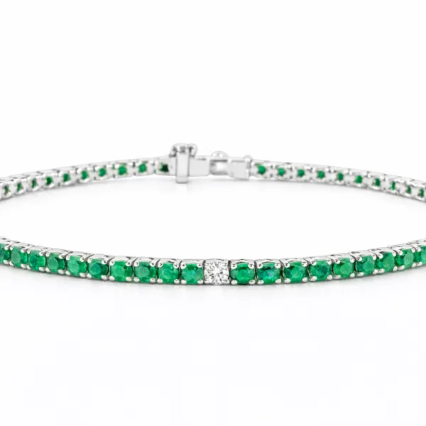 EMERALD REGAL LINE BRACELET — Bracelet | Eterna Jewels Austin TX