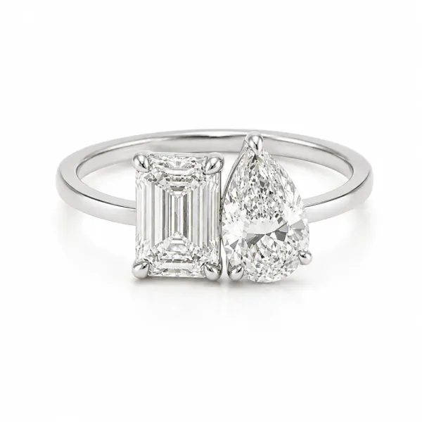 14KW 2.54CT EM  2.08CT PS VS1/E LAB  RG | Eterna Jewels Austin TX