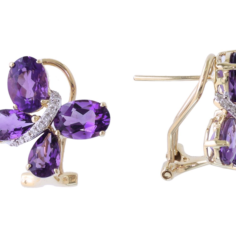 AMETHYST ALLURE BUTTERFLY EARRINGS — Earrings | Eterna Jewels Austin TX