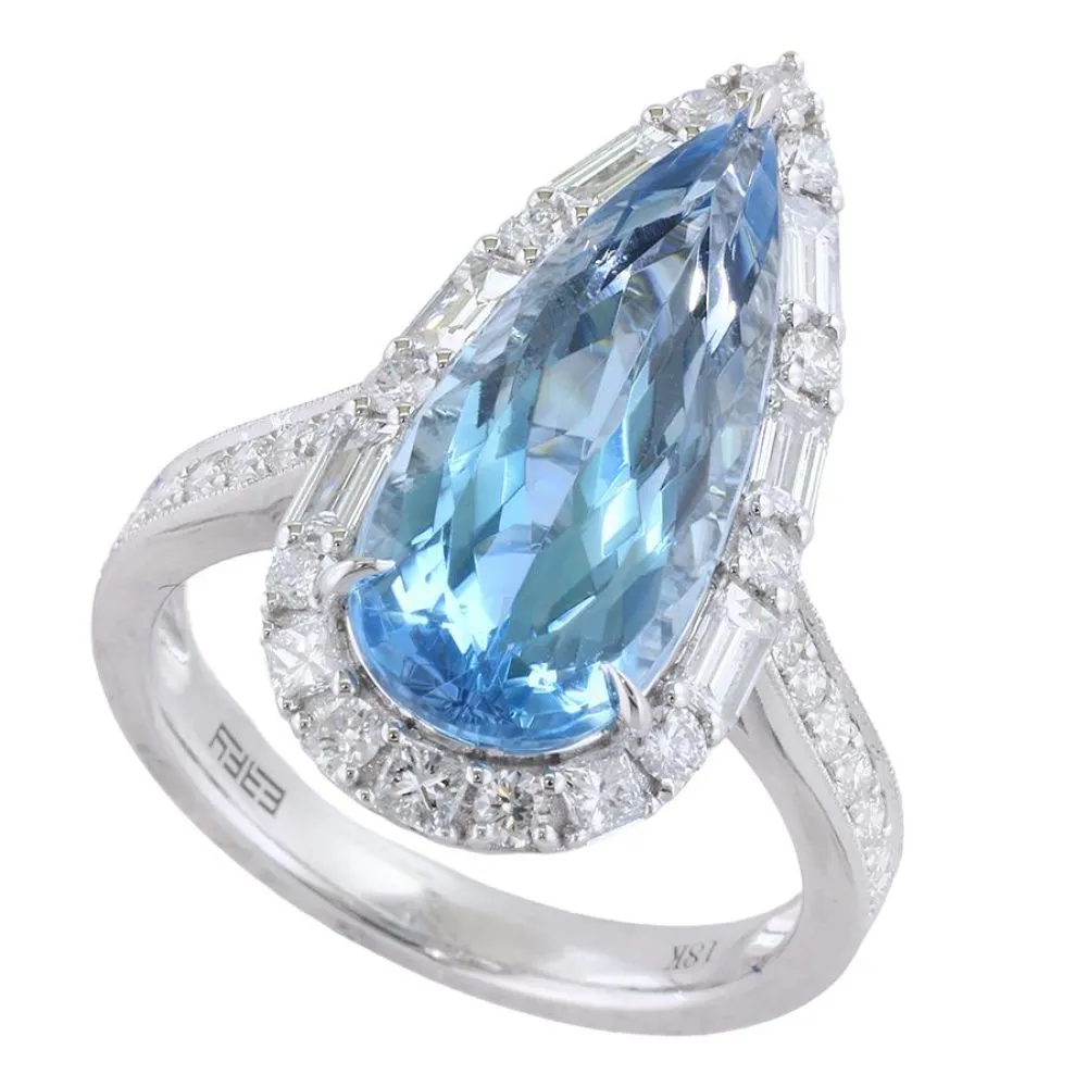 AQUAMARINE AZURE RING — Ring | Eterna Jewels Austin TX