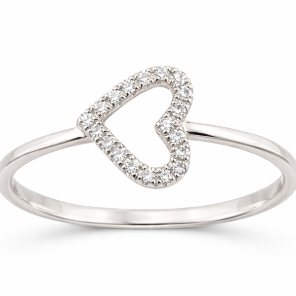 OPEN HEART DIAMOND RING — Ring | Eterna Jewels Austin TX