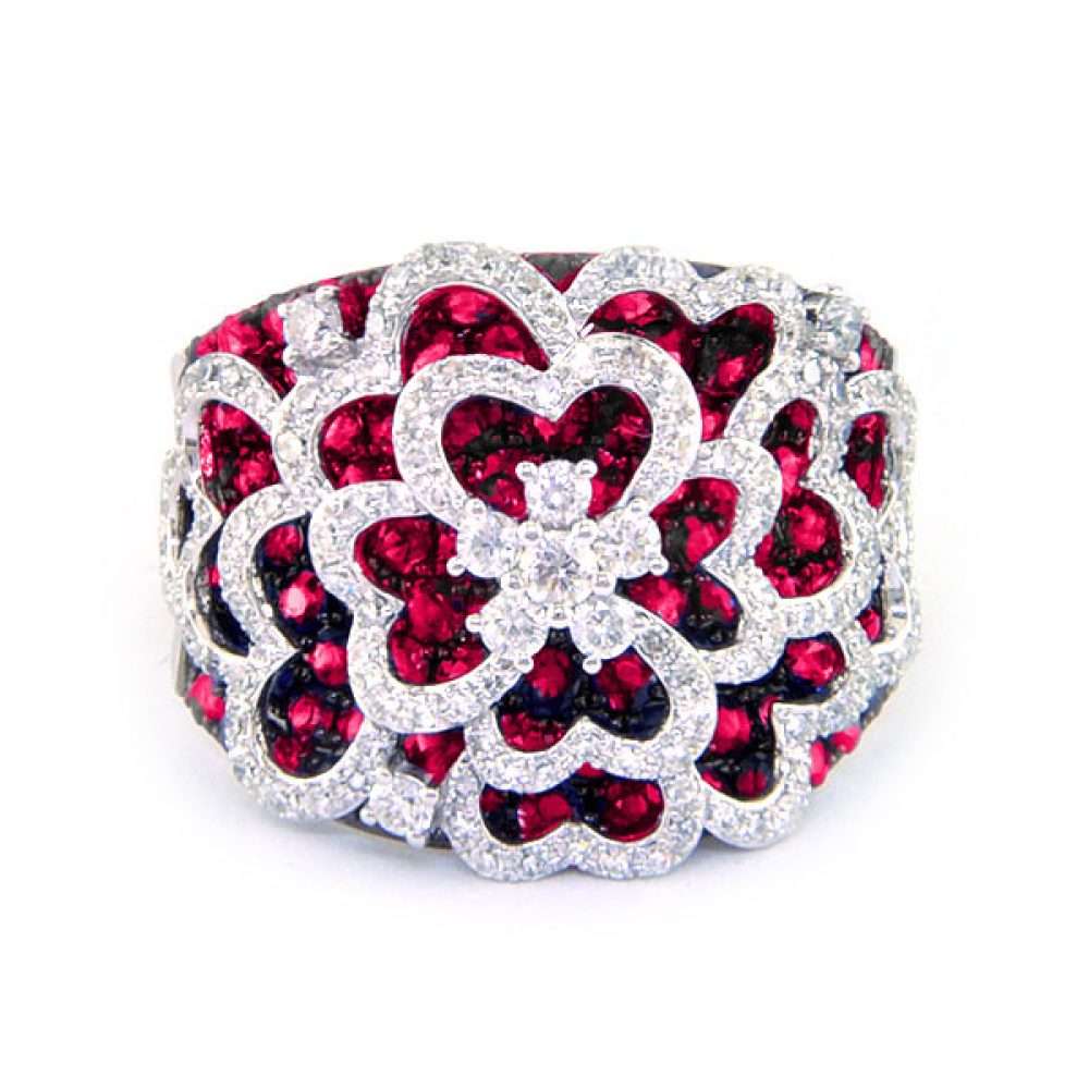 HEART BLOSSOM RUBY RING — Ring | Eterna Jewels Austin TX